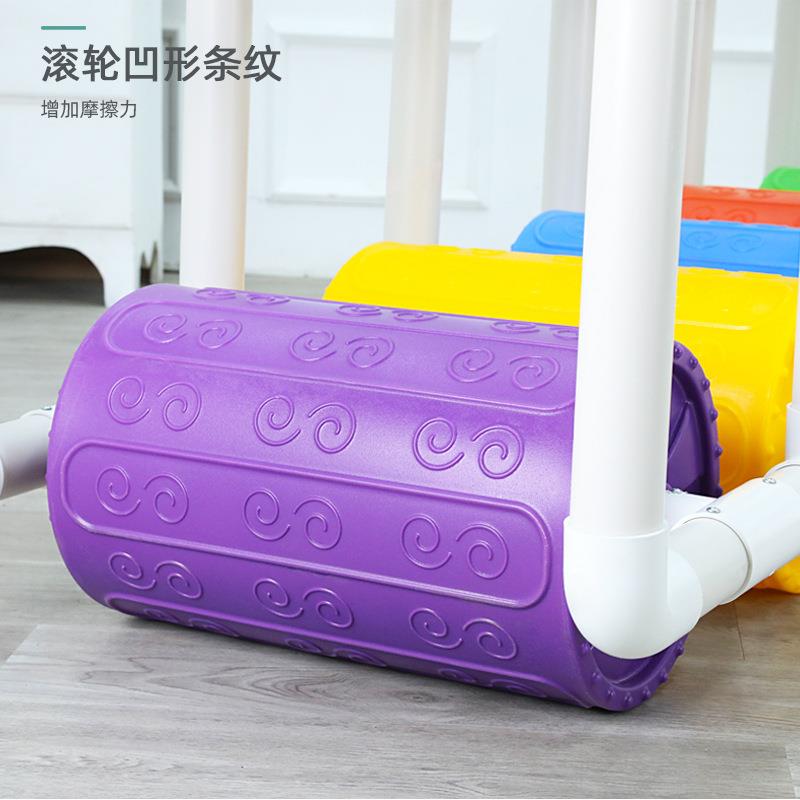 幼儿园滚筒协力车彩色儿童户外多人游戏团队感统赛车协助滚滚车
