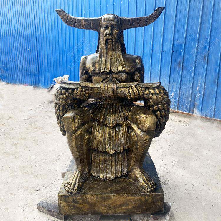 玻璃钢仿铜人物雕塑古代骑马校园仿铜浮雕商场卡通户外装饰摆件