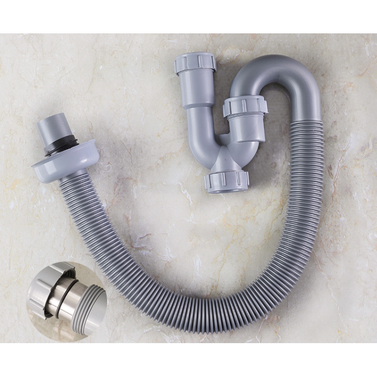 洗手盆防臭下水管脸盆面盆S弯U型排水管套装台盆洗手池下水器配件