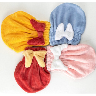 2023新款可爱女蝴蝶结洗头浴帽兔吹包头巾大人干发帽吸水速干网红