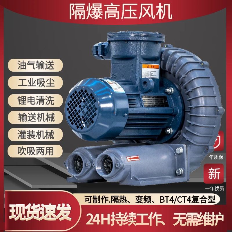 RB-81D-3旋涡式高压鼓风机7.5KW清洗机吹干机上料机漩涡气泵7500w