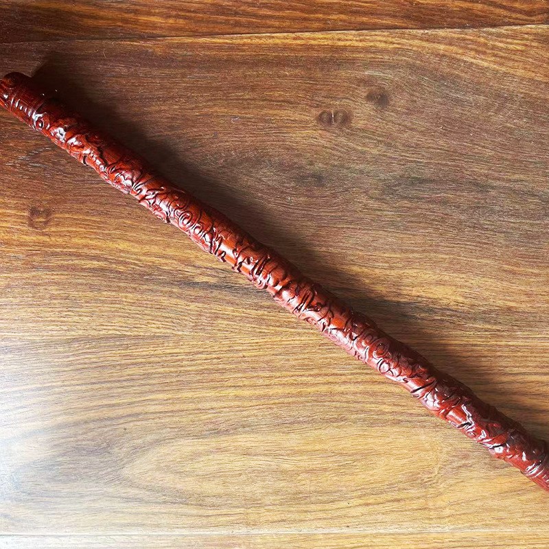 紫光檀文玩棍竹节祥云文玩棍连珠葫芦文玩棍车载把玩棍紫檀手把件