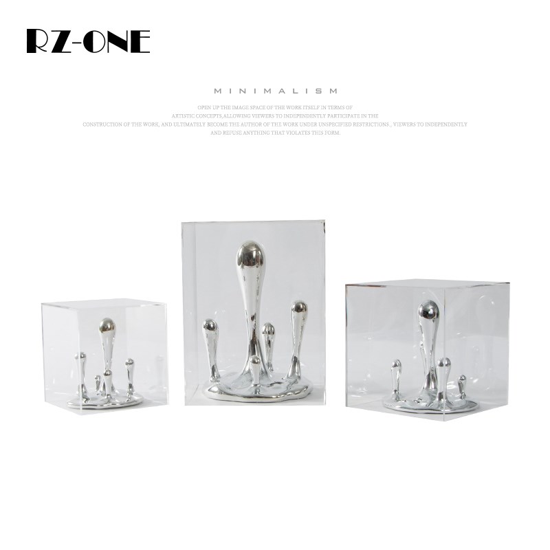 Rzone 现代极简抽象几何艺术摆件客厅玄关样板房样板房间软装饰品