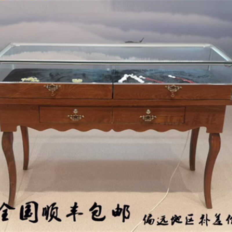 现货烤漆珠宝展示柜饰品柜台欧式展柜首饰玉器橱窗柜珠宝柜展示柜