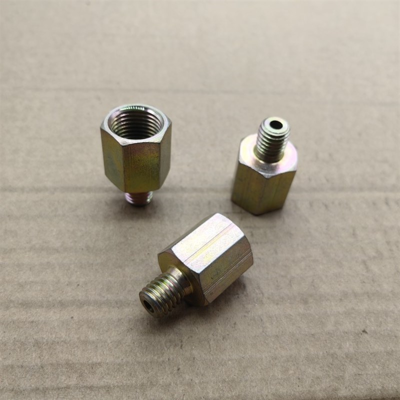 外丝M10*1.5-转内丝M16*1.5内外丝铁材料接头外表镀锌1016
