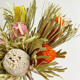 干花班克木天然花束花材软装黄金佛塔真花客厅装饰婚庆道具永生花