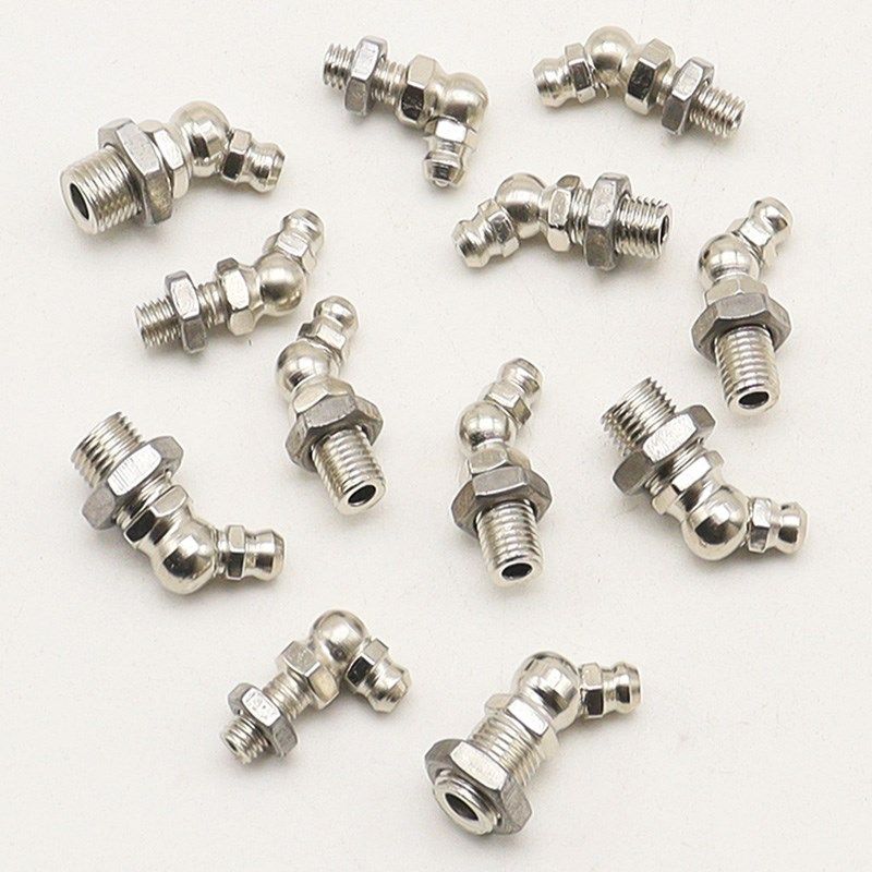 可定位国标黄油嘴m6m8m10注油嘴挖机铲车货车用用可调加油枪嘴头