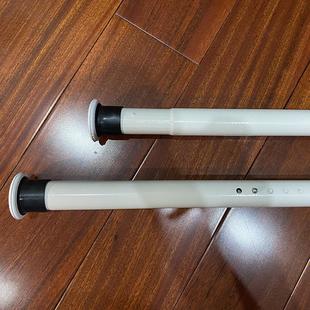 加厚窗帘罗马杆窗帘杆免打孔伸缩杆窗帘杆 铝合金成品静音铁杆顶装