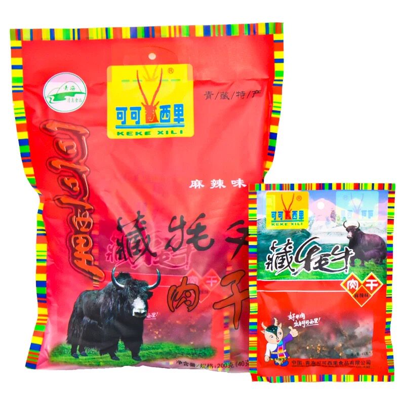青藏特产 青海可可西里牦牛肉干200g旅游送礼藏牦牛肉干