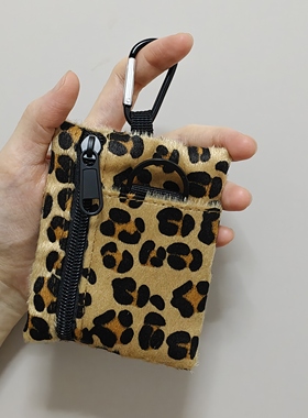 户外运动多功能收纳钥匙包战术风小挂包耳机包卡包豹纹身份证卡包