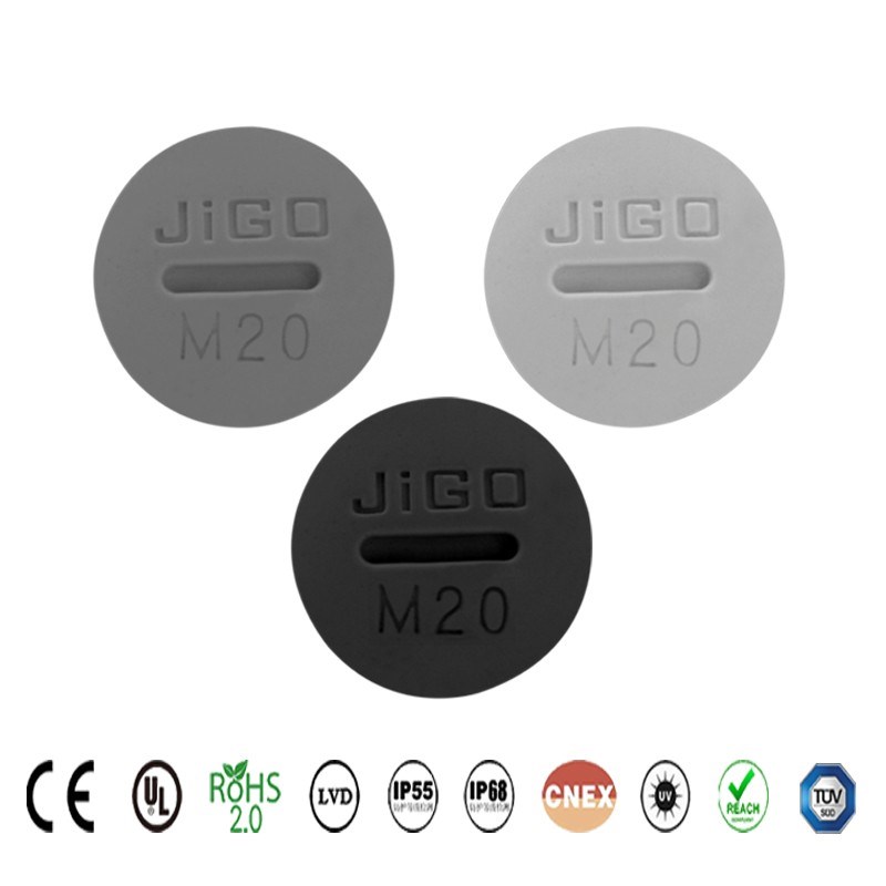 正品炬光JIGO尼龙闷盖M20塑料防水孔塞面板预留孔堵头SM20 连接器