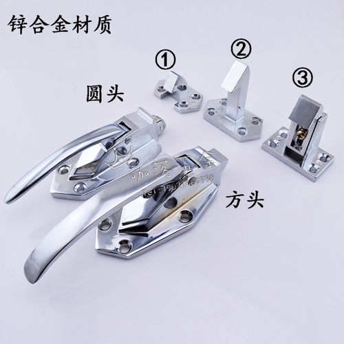 促销工业冰柜箱门把手锁烘箱平面把手拉手门锁搭扣锁蒸箱门把手锁