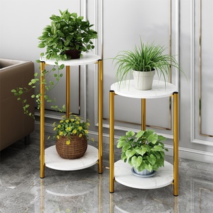 花架子客厅落地式室内轻奢铁艺电视柜旁绿萝花盆架阳台盆栽置物架