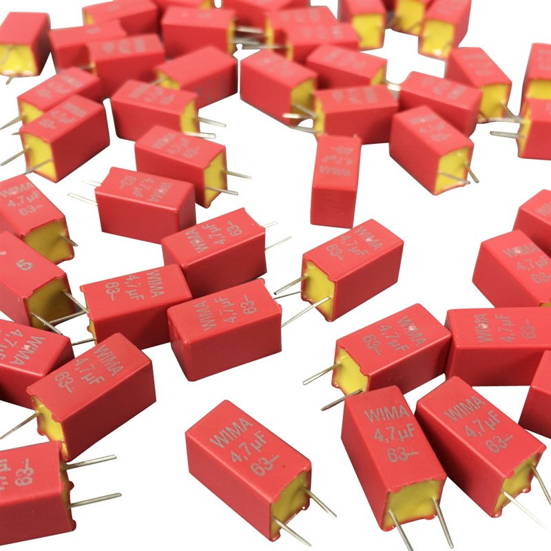 原装全新德国WIMA4.7UF63V/475红威马发烧薄膜电容 脚距5mm 单只