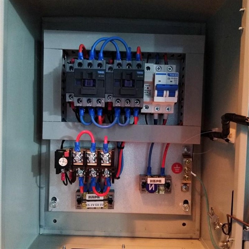 定做单相220V电机正反转控制吊机搅拌卷扬机卷帘门倒顺开关配电箱