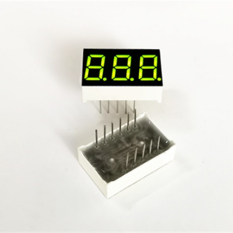 0.36英寸3位绿光数码管3361AG/3361BG 数码管0.36寸黄绿
