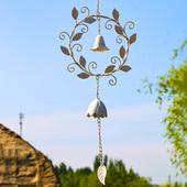 铁艺户外风铃花园装 饰布s置挂件庭院摆件院子园艺吊件铃铛做旧防