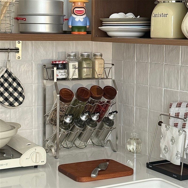 不锈钢厨房调料置物架免安装台面多功能油盐酱Q醋瓶罐调料收纳架,厨房/烹饪用具,调料置物架,淘宝优惠券,粉丝福利购,淘宝优惠卷