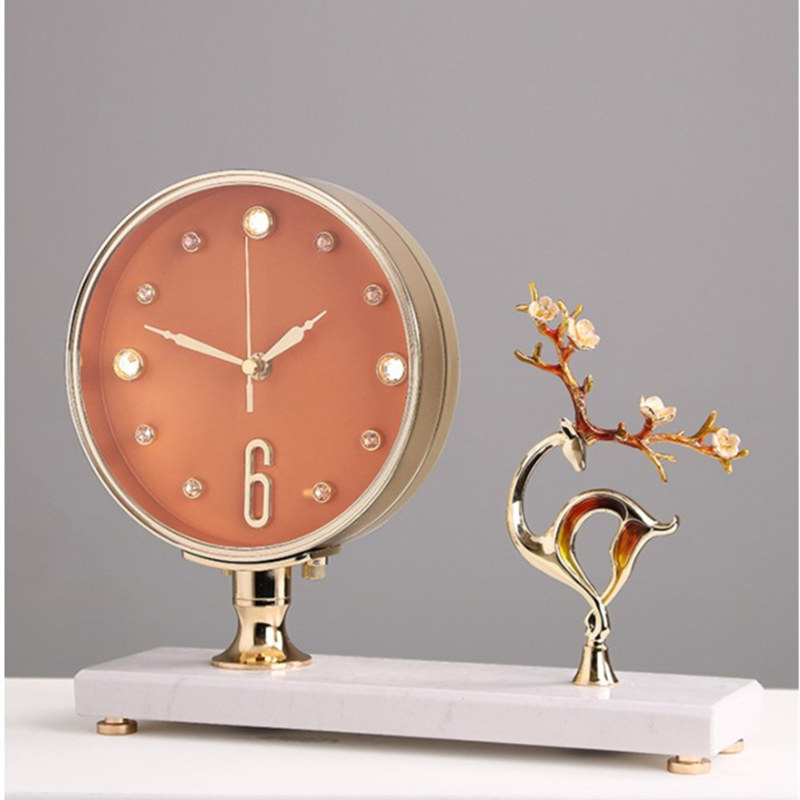 座钟摆件高端现代k简约轻奢客厅台式时钟家用台钟时尚创意静音钟,家居饰品,座钟,淘宝优惠券,粉丝福利购,淘宝优惠卷