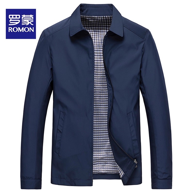 罗蒙春秋夹克外套男士行政夹克衫