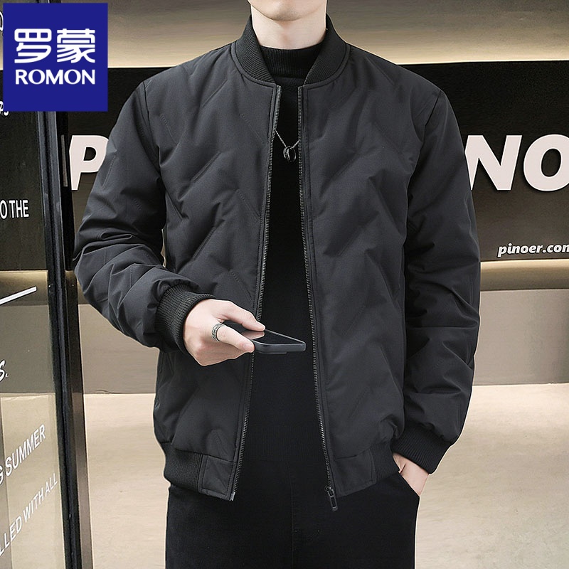 罗蒙冬季棉衣棒球领棉袄男棉服