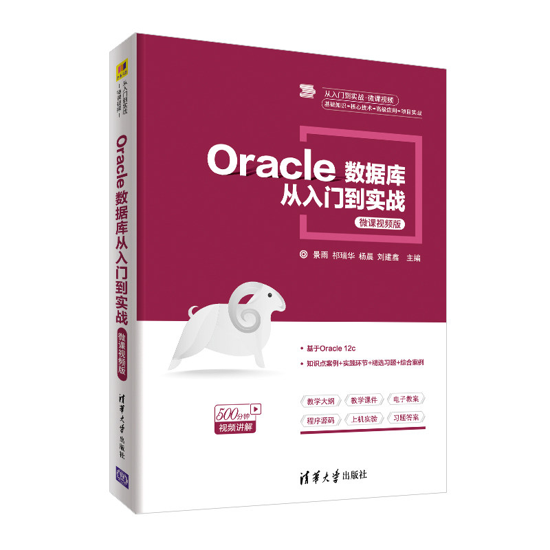 【正版图书】ORACLE数据库从入门到实战景雨景雨祁瑞华杨晨刘建鑫闫薇陈恒楼偶俊清华大学出版社