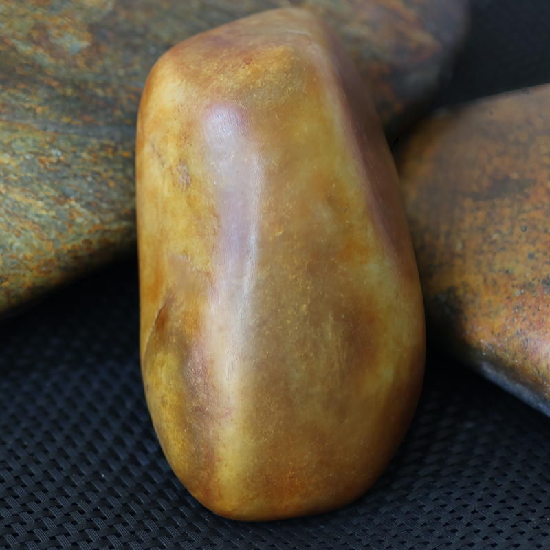 新疆和田玉黄沁独籽手镯平安扣青花籽料墨玉挂件白玉洒金皮手串