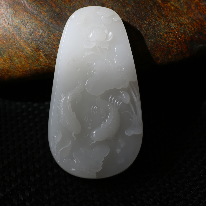 新疆和田玉黄沁独籽手镯平安扣青花籽料墨玉挂件白玉洒金皮手串