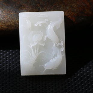 新疆和田玉黄沁独籽手镯平安扣青花籽料墨玉挂件白玉洒金皮手串