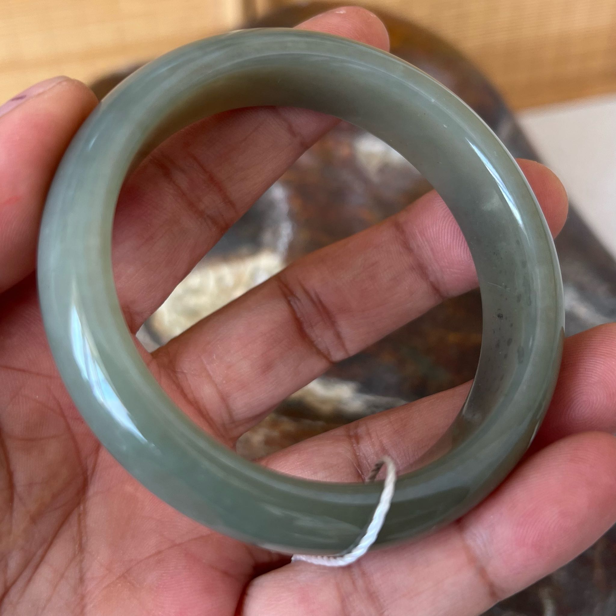 和田玉籽料青白玉手镯58.4mm