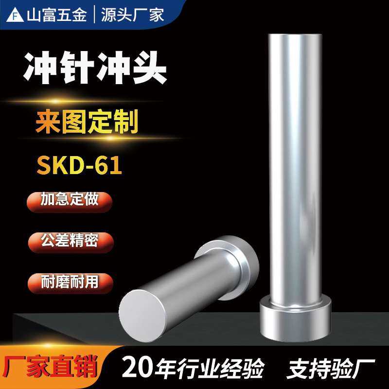 钨钢冲针冲头精密模具配件t冲标准件高速钢SKH51顶针高精度