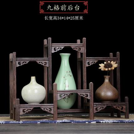 茶具茶壶古董古玩展示架子木榫卯置物架实木博古架小全多宝阁鸡翅