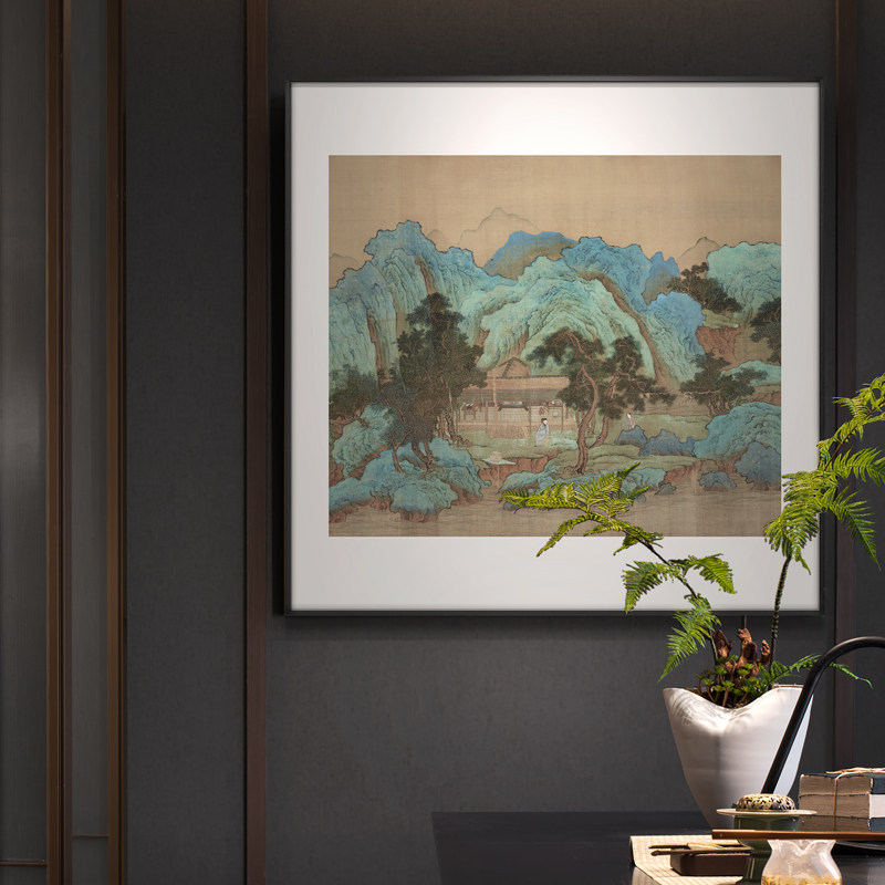 每个茶室都该有一道最靓丽的山水风景挂画 新中式装饰画
