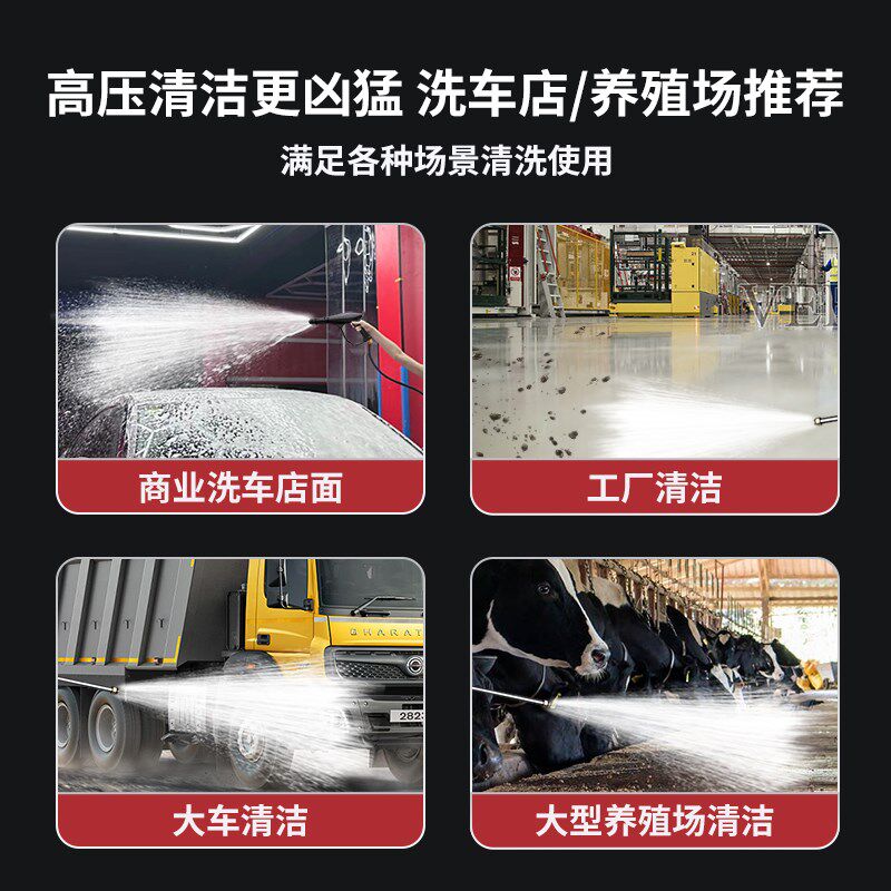 易马商用洗车机高压水枪家用清洗机220v电动下水管道疏通机水老鼠