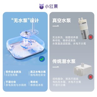 国补15% 小红栗猫咪饮水机不插电易清洗宠物自动饮水器流动水