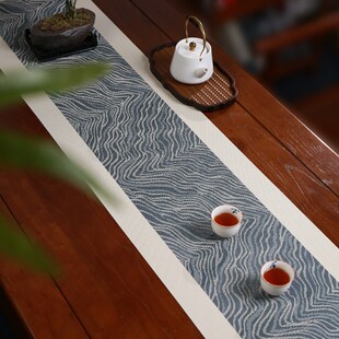 桌旗轻奢高端禅意茶席红色结婚电视柜茶台桌茶盘垫防水防油 新中式