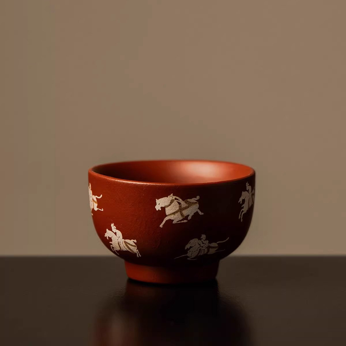 马年茶杯主人杯朱泥紫砂杯马到成功陶瓷品茗杯子家用功夫茶具送礼