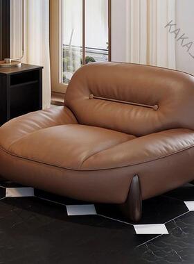 LCP2复古风新款沙发客小户型三人位直排意式极简头层