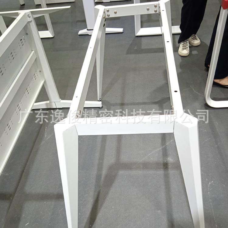 白色喷漆工厂直销办公桌架子会议桌脚支撑架餐桌脚工作台铁制台架