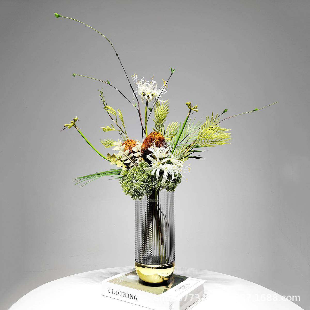 现代轻奢仿真绿植客厅餐桌茶几样板房软装饰品插花艺玻璃花器摆件,畜牧/养殖物资,畜牧/养殖器械,淘宝优惠券,粉丝福利购,淘宝优惠卷