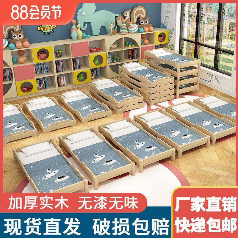 儿童学生叠床托管小学儿童床叠叠早教实木小学生午睡午休床松木宿