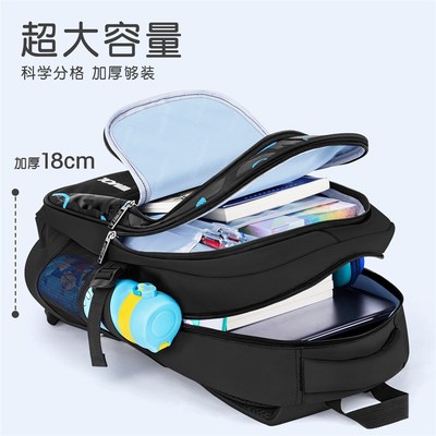 男生书包2022新款小学生男童三到六年级减负护脊超轻儿童双肩背包