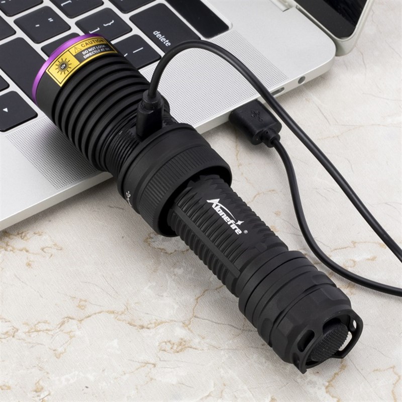 20W紫光灯UV固化灯365nm鉴定验钞烟酒板材防伪变焦紫外线手电筒