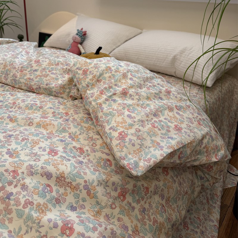 田园小碎花纯棉被套单件150x200x230全棉被罩单人宿舍被单双人床