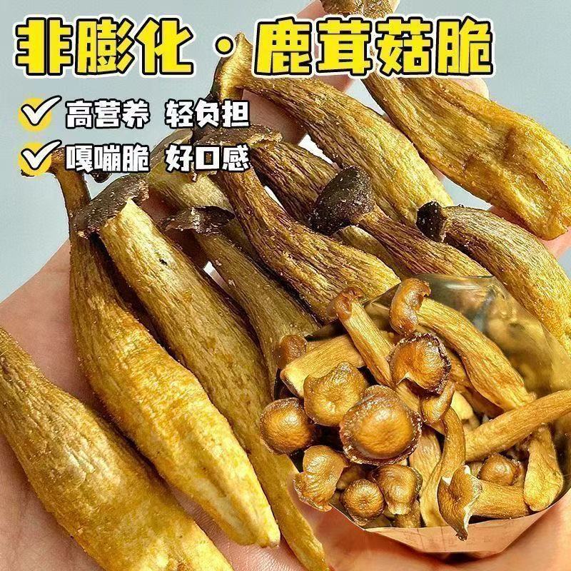 椒盐味鹿茸菇脆酥脆新鲜美味开袋即食果蔬菜脆菌菇脆菌子休闲素食