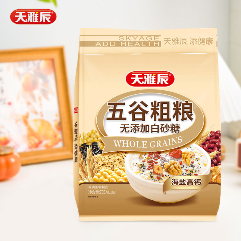 天雅辰五谷粗粮735克麦片咸味多谷物麦片