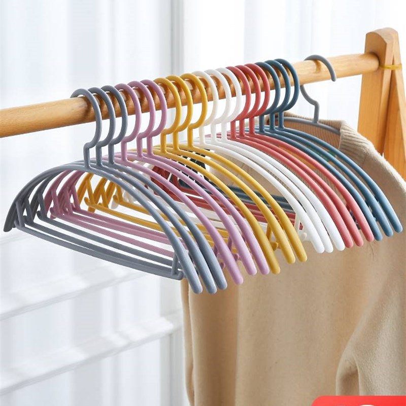加厚宽肩无痕晾衣架防滑挂衣架 家用塑料衣撑多功能晾衣架