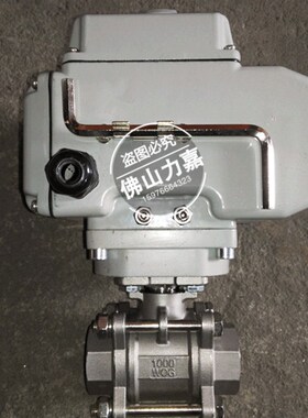 Q911F-16P电动球阀 电动不锈钢丝口扣球阀 电动三片式球阀3PC球阀