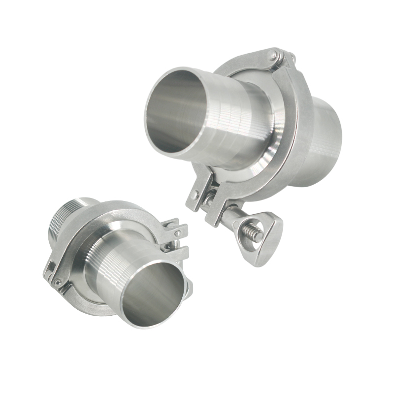 304不锈钢内丝宝塔快装接头套装卫生级快速卡箍式卡套外丝皮接头