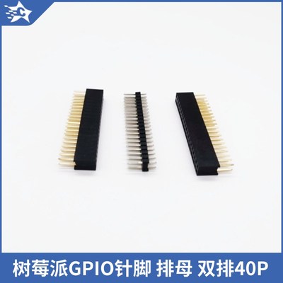 树莓派GPIO单双排针40Pin母座2.54mm Raspberry Pi 5/4B/3B/Zero